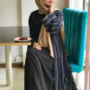 Lace Sleeve Trim Abaya